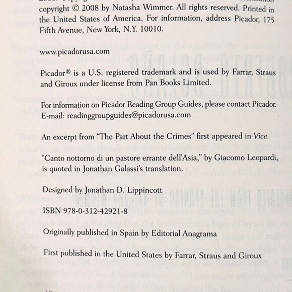 Roberto Bolaño's "2666" Paperback - National Book Critics Circle Award Winner - Picture 5 of 8